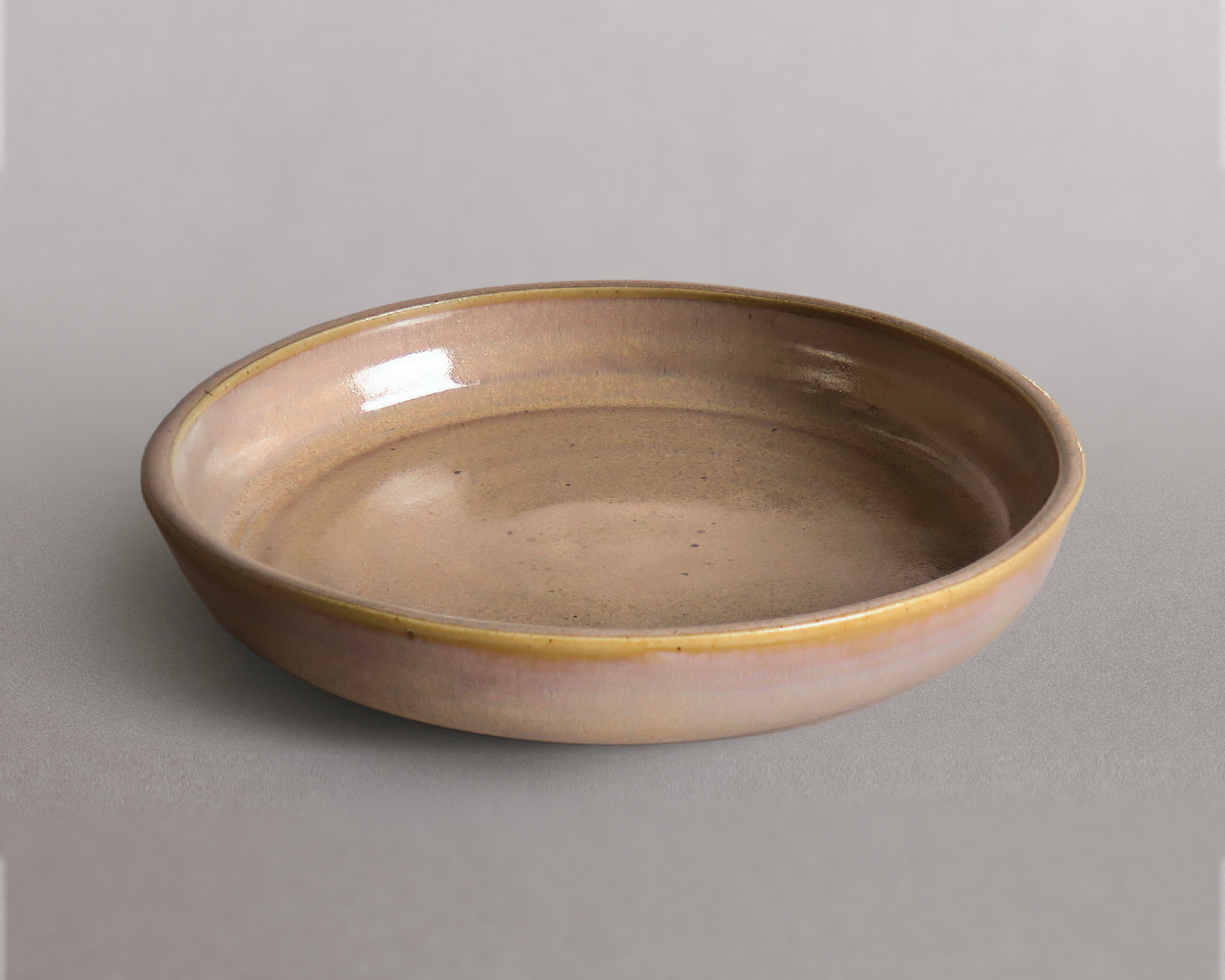 Assiette creuse — Émail sable rosé
