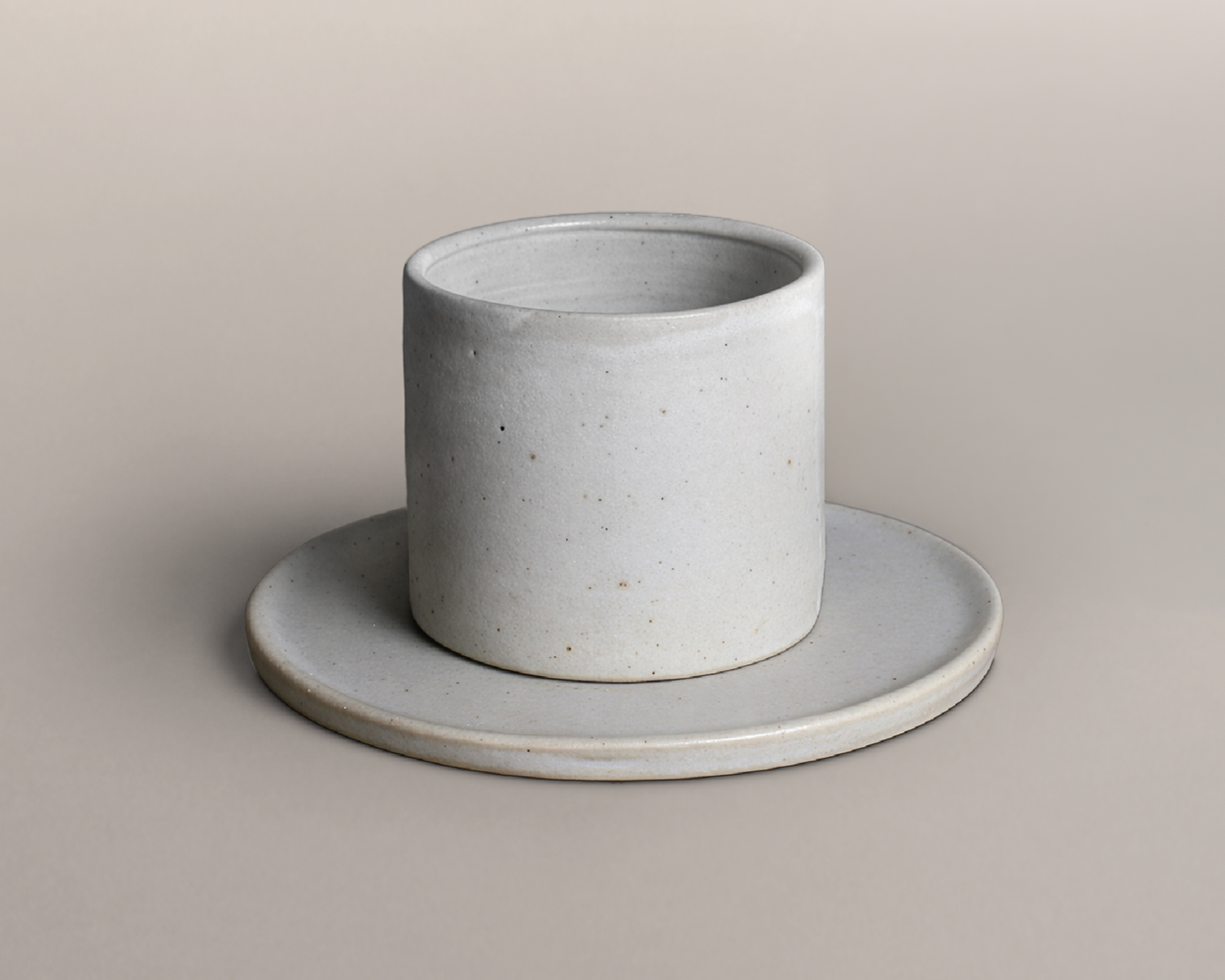 Tasse expresso — Émail coquille de sable
