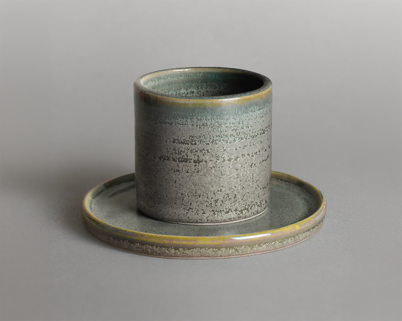 Tasse expresso — Émail lichen gris