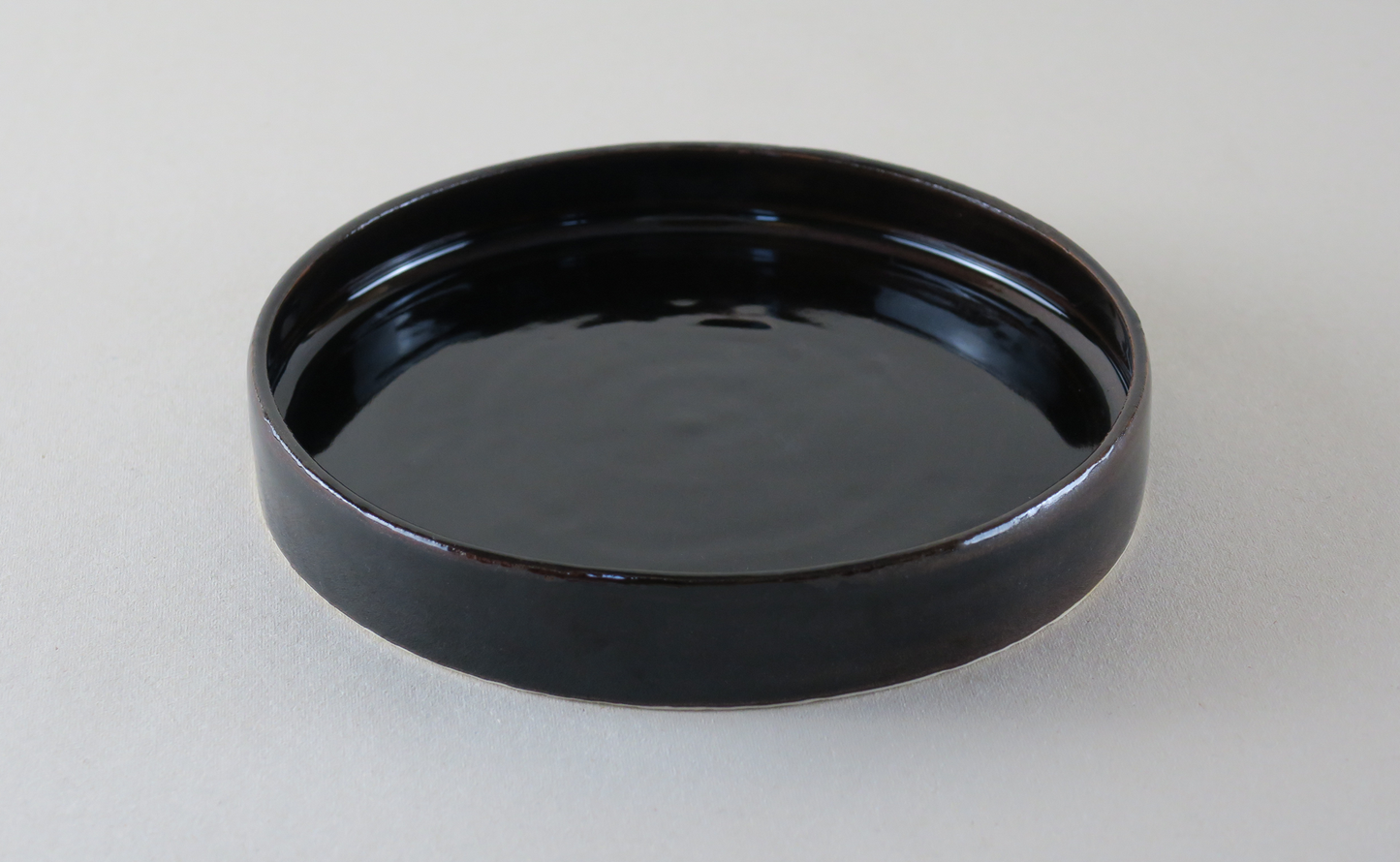 Assiette à dessert - Collection Ambre Noir