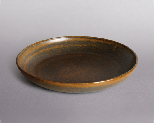Assiette creuse — Émail bois d'automne