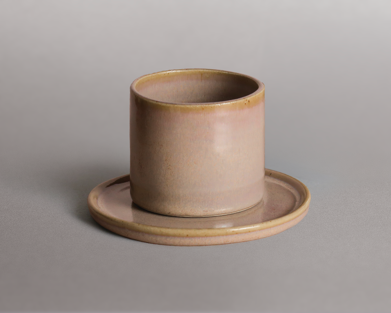 Tasse expressot — Émail sable rosé