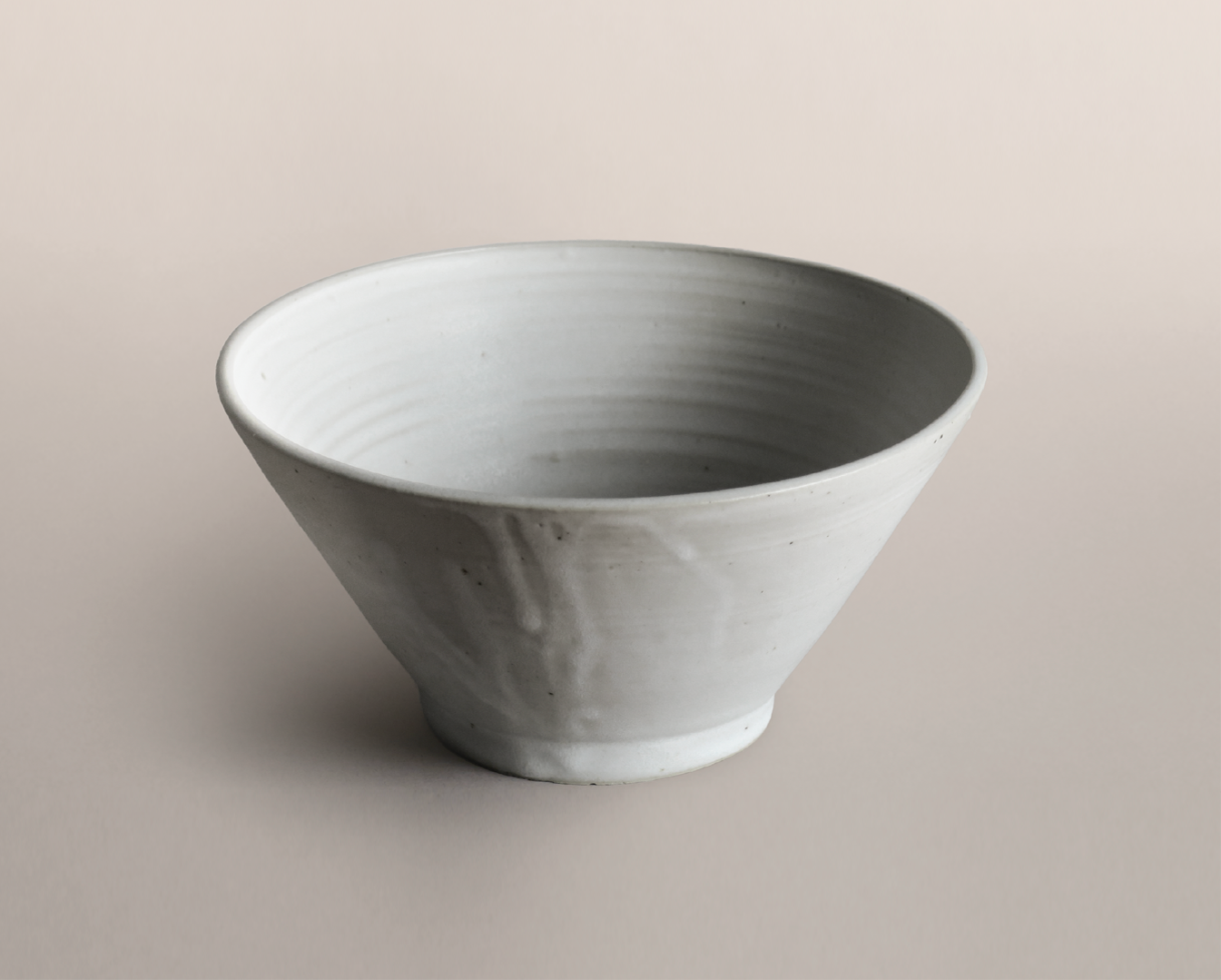 Grand bol évasé — Émail coquille de sable