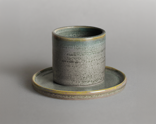 Tasse expresso — Émail lichen gris